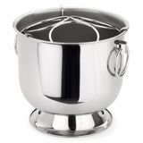 Champanheira Inox Com Base Coletora Nao Molha Mesa Grelha Separadora Para 3 Garrafas Balde De Gelo