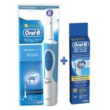 Escova Elétrica Oral-b Vitality D12 110V + Refil Oral-B Precision clean com 4 unidades