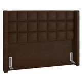 Cabeceira Cama Box Casal 140cm Pisa P02 Sintético Marrom - Mpozenato