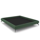 Cama Casal Base Box 138x188cm Pés De Ferro Cold P02 Veludo Verde - Mpozenato
