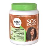 Creme Para Pentear Salon Line Sos Cachos | 5 Em 1 Óleo De Coco 1kg