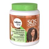 Creme Para Pentear Salon Line Sos Cachos | 5 Em 1 Óleo De Coco 1kg