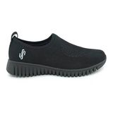 Tenis Slip On Tricot Ae2208 Preto Usaflex - 35