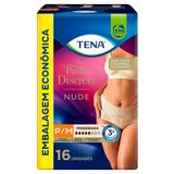 Fralda Descartável Adulto Tena | Discreet Nude Tamanho P/m - 4 Pacotes Com 16 Tiras