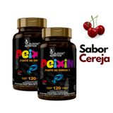 Ômega 3 Peixin  Kids Mastigável Sabor Cereja - 120 Cápsulas