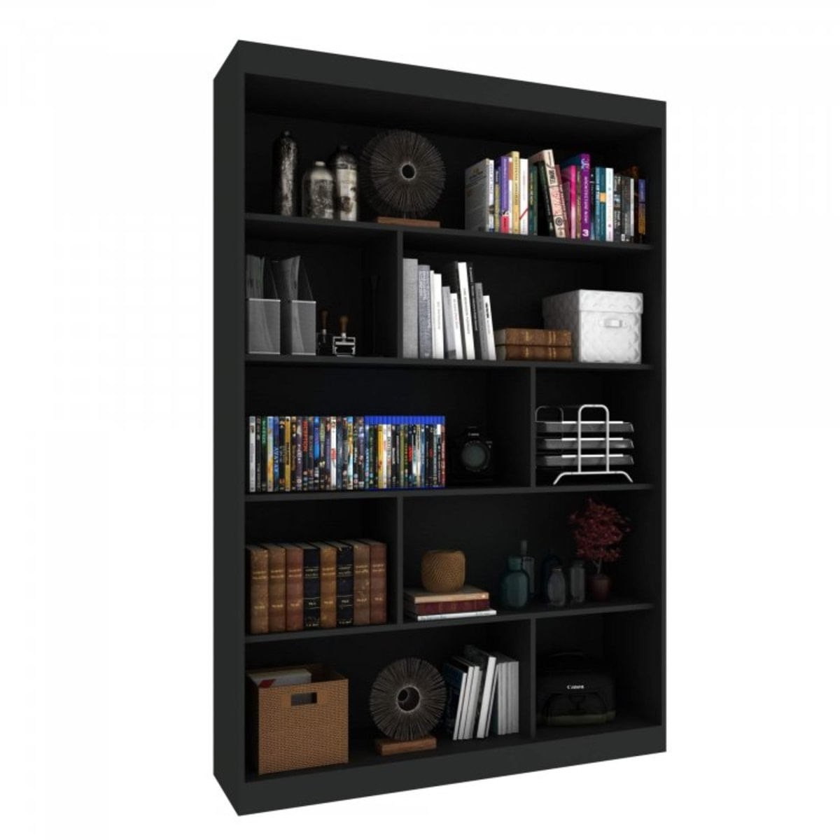 Estante para Livros 4 Prateleiras Home Office Espresso Móveis Onix TX