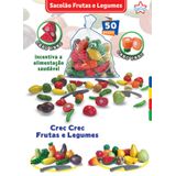 Brinquedo Crec Crec Sacolão 50 Peças Frutas E Legumes Infantil Idade +3 Anos Big Star