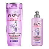 Kit Shampoo Preenchedor 400ml E Creme De Pentear Preenchedor 250ml Elseve Hidra Hialurônico