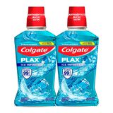 Kit 2 Enxaguante Bucal Colgate Plax Ice Infinity Refrescância Leve 500ml Pague 350ml