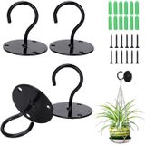 Ganchos De Teto Para Plantas Penduradas, Ganchos De Plantadeira Montados Na Parede De Metal Pesado, Suporte De Parede Para Alimentação De Pá