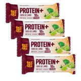 Kit 4 Barra De Proteína Protein+ Banana Brasil Com 16g De Proteína Sabor Torta De Limão Zero Açúcar 50g