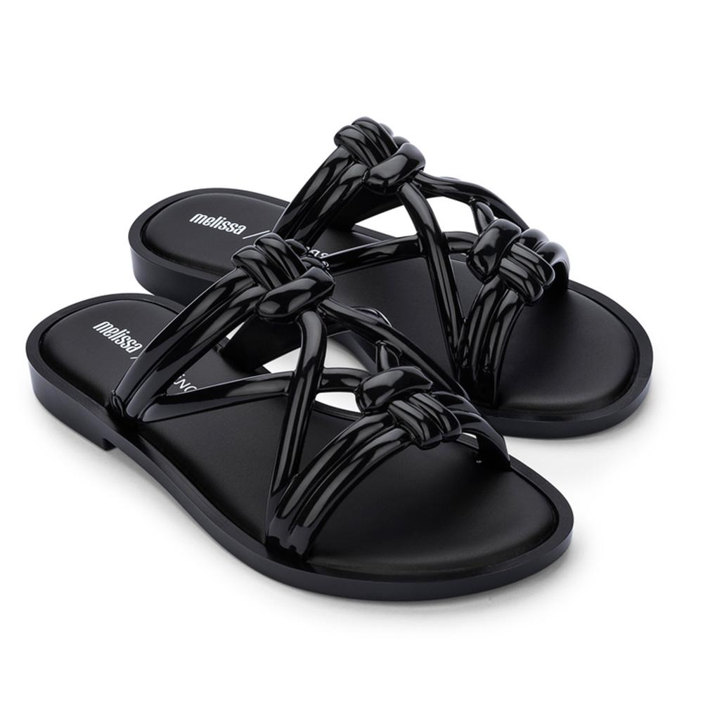 Rasteira Melissa Wave + Salinas - 37 - Preto Opaco