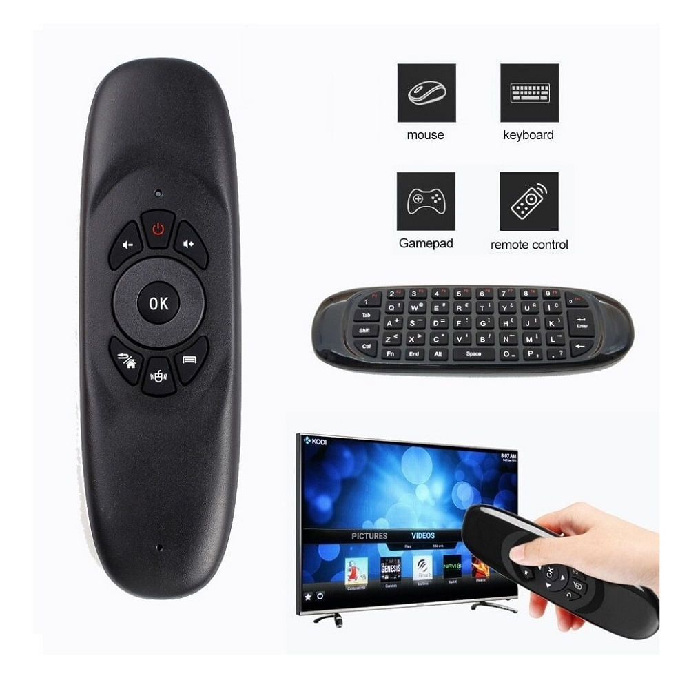 Controle Air Mouse Mini Teclado Smart Tv Videogame Pc Tvbox