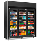Refrigerador Vertical Auto Serviço Geas-3 Lb Pr - 1200 Litros All Black Com Led  Frost Free 3 Portas - Gelopar 220v Gelopar