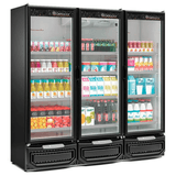 Refrigerador/ Expositor Vertical Conveniência Gcvr-1450 Pr - Preto 1468 Litros Iluminação Led Degelo Automático - Gelopar 220v Gelopar