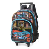 Mochila De Carrinho Preto Com Detalhe Azul-laranja Hotwells