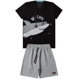 Conjunto Infantil Menino Tubarão Preto