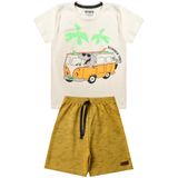 Conjunto Infantil Menino Tubarão Off White