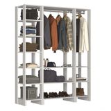 Guarda Roupa Closet 3 Peças 2 Cabideiros e 12 Nichos Yes Nova Mobile Branco