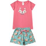 Conjunto Infantil Menina Raposa Rosa