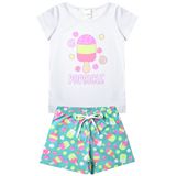 Conjunto Infantil Menina Picolé Branco