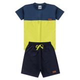 Conjunto Infantil Menino Bicolor Verde E Azul Marinho