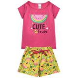 Conjunto Infantil Menina Melancia Pink