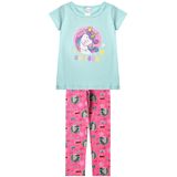 Conjunto Infantil Menina Legging Verde Unicórnio