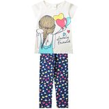 Conjunto Infantil Menina Legging Balão Creme