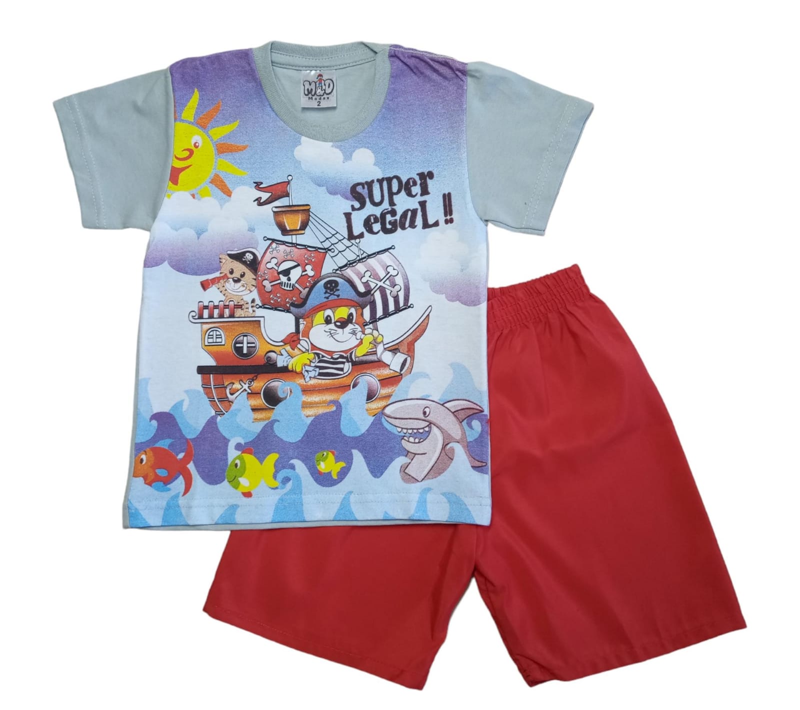 Conjunto Infantil Menino Cinza - M&amp;d Modas