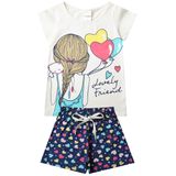 Conjunto Infantil Menina  Balão Creme