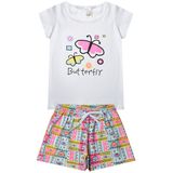 Conjunto Infantil Menina Borboleta Branco