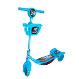 Patinete Infantil 3 Rodas Musical Luzes Cesta Bw010az Importway-azul