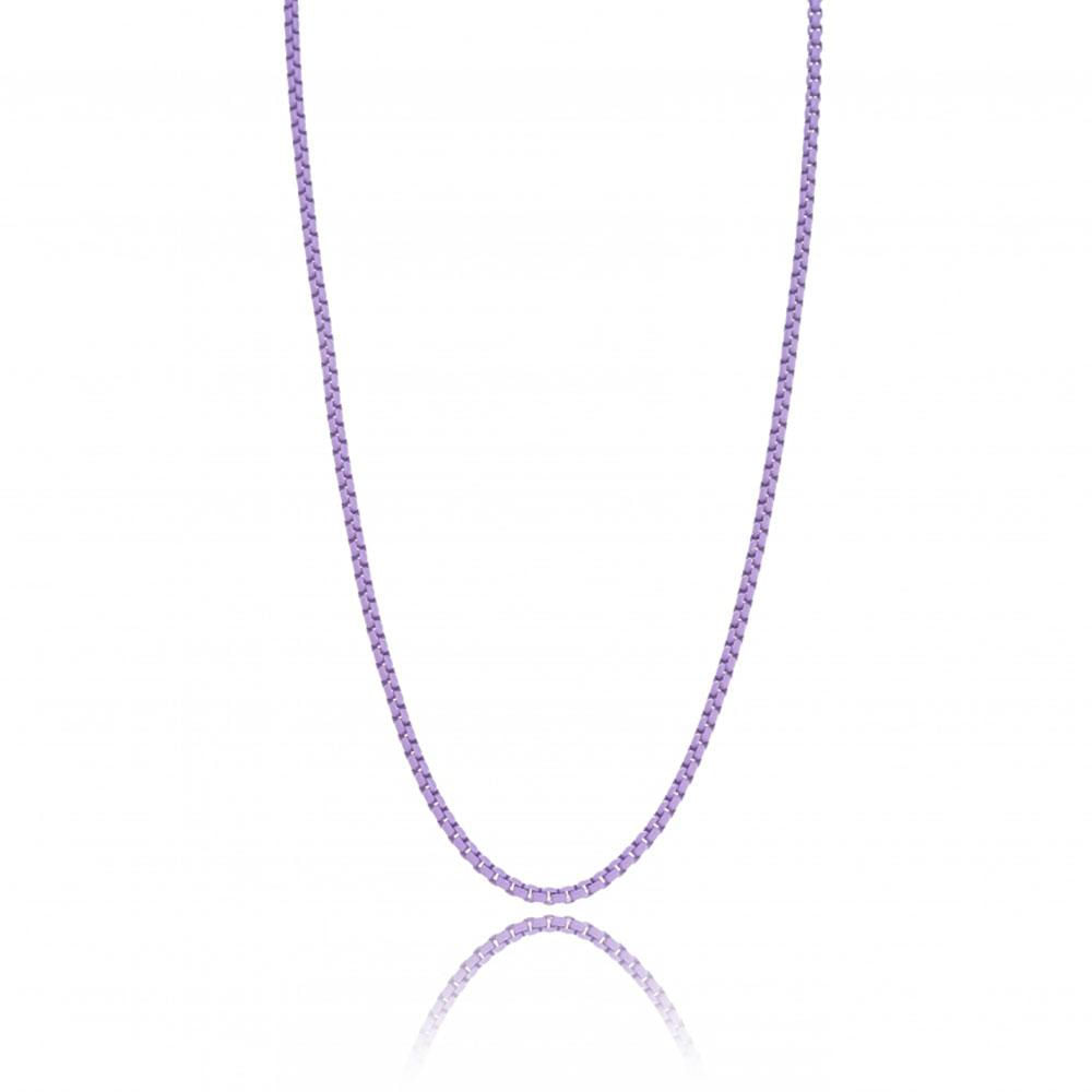 Colar Gazin Corrente Cartier Color - Unico - Lilás