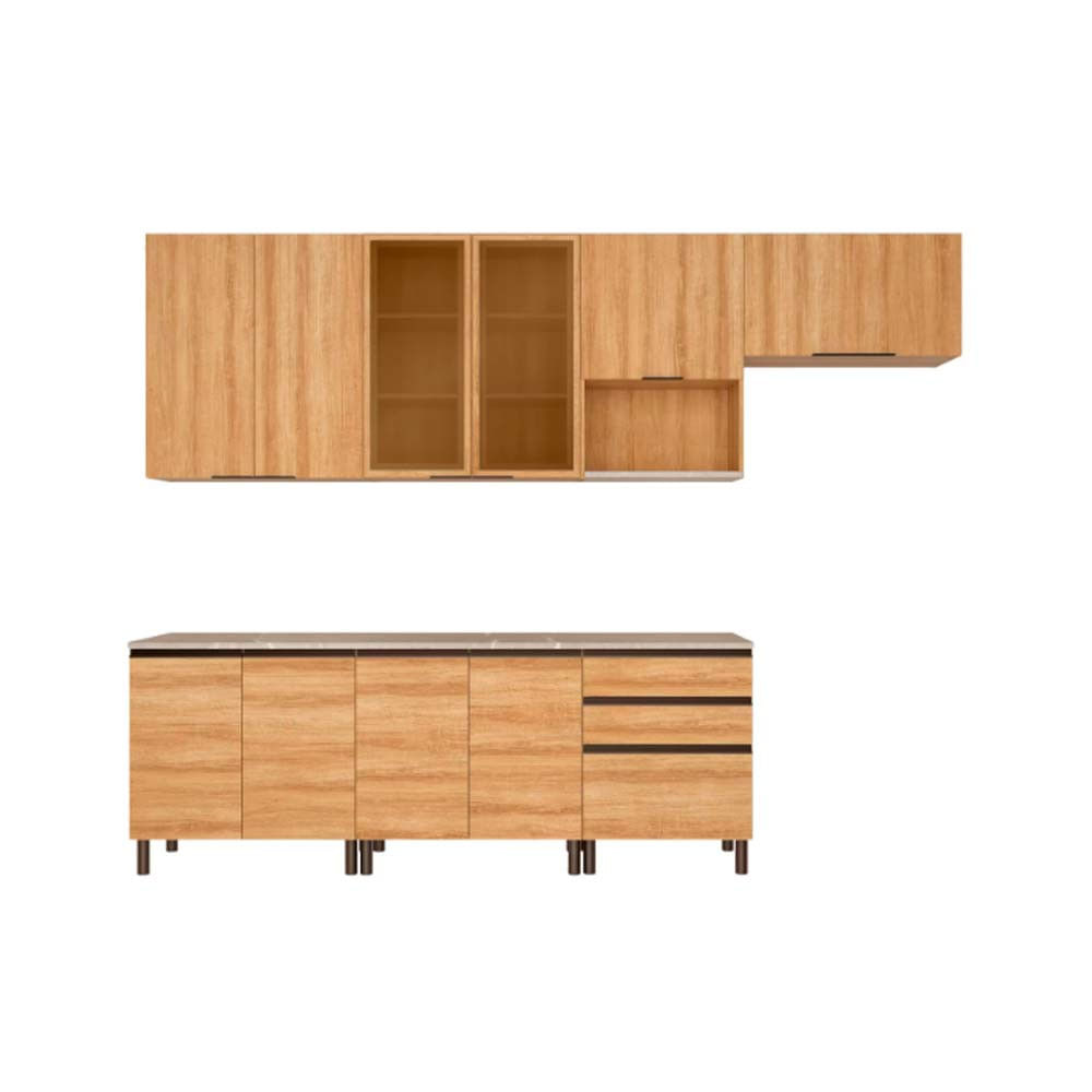 Cozinha Cristal 10 Portas 3 Gavetas Mdp 15 Mm Bartira