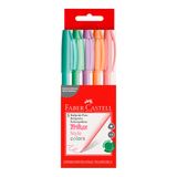 Caneta Esferográfica Trilux Style Colors Pastel 1.0mm 5 Cores Faber Castell