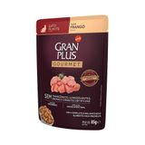 Kit 10 Ração Úmida Gran Plus Gourmet Gatos Filhotes Frango Sachê 85g