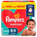 Fralda Pampers Supersec Xxg 64 Unidades