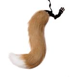 Fox Tail, Fox Tail Fancy Dress Halloween Faux Fur Cosplay Ajustável Peludo Fox Tail Costume Para Crianças, Unisex-criança, Festa (estilo A)