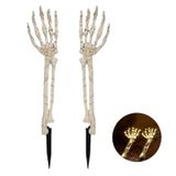 Plug In Lights Skeleton Hand Halloween Decorations Led Lawn