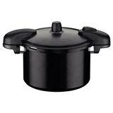 Panela De Pressão Tramontina Valência Black Em Alumínio Com Revestimento Cerâmico Preto 24cm 7l