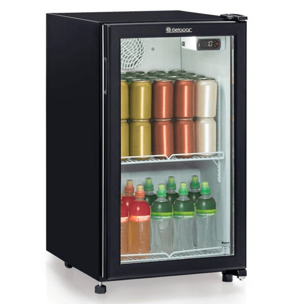 Refrigerador/expositor Vertical Gptu-120pr Preto Frost Free C/ Condensador Estático E Led - Gelopar 220v Gelopar