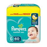 Fralda Descartável Pampers Confort Sec Super G 60 Unidades