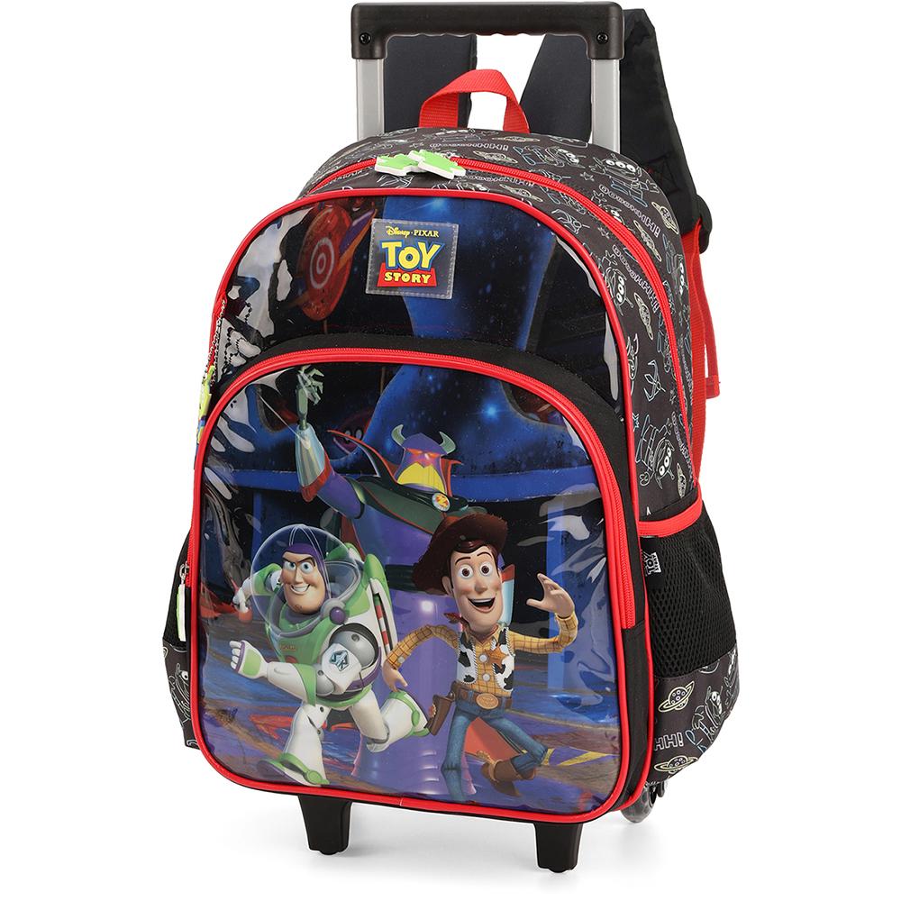 Mochila De Rodinhas Com Alça Luxcel Toy Story Preto