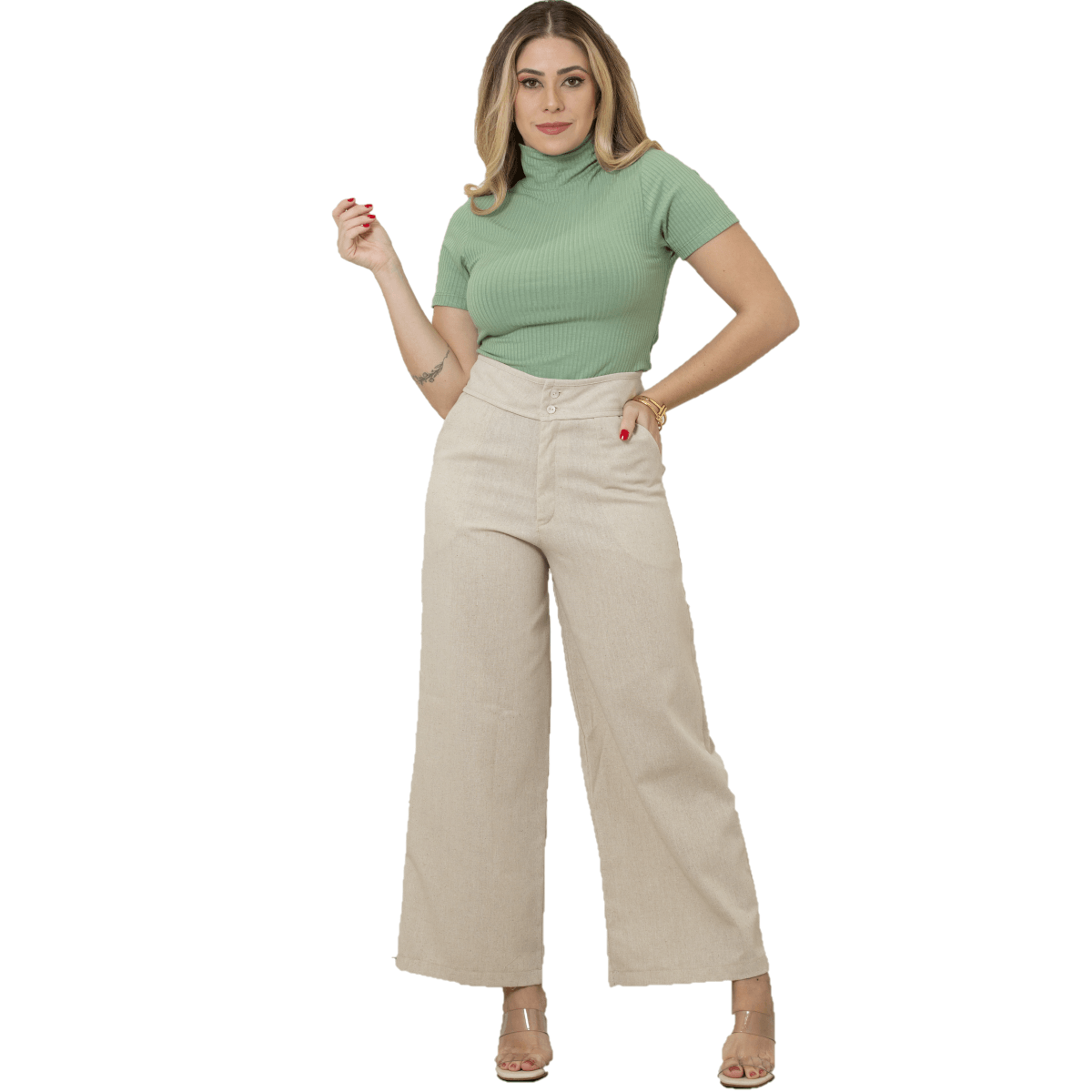 Calça Pantacur Com Zíper E Botões J Wilas Elle