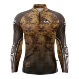 Camiseta Pesca King Brasil Fator Proteção Solar Uv Kff301 Camuflado Escuro