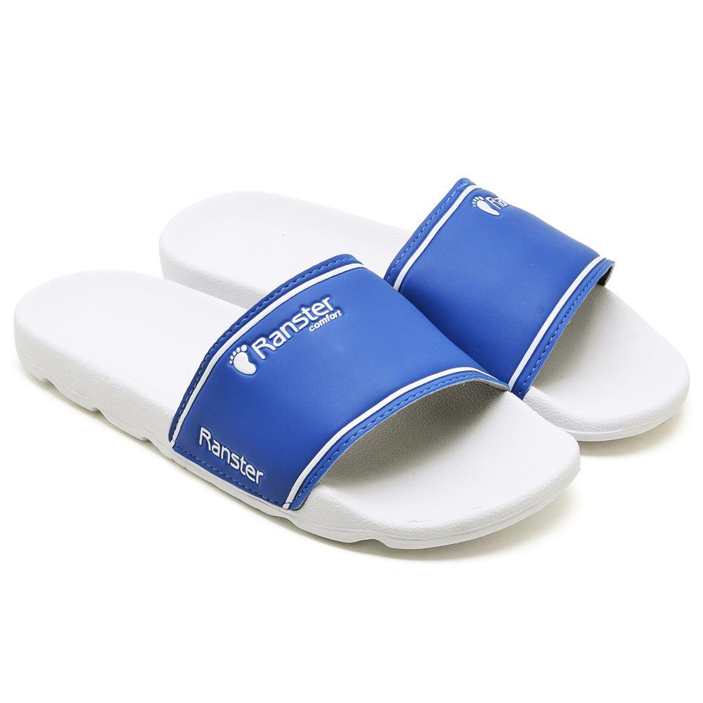Chinelo Slide Masculino Antiderrapante Confortável Dia A Dia Azul 38