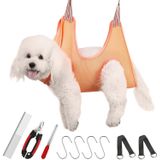 Cão De Estimação Grooming Redes Harness Para Gatos &amp; Cães, Sling Cão Para Limpeza, Saco De Contenção De Rede De Cachorro Com Cortador De Unh