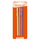 Caneta Esferográfica Pastel Trend 1.0 Blister Contém 3 Unidades Rosa Verde Lilás Jocar Office