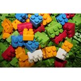 Balde com 128 Peças de Montar PlayHobbies